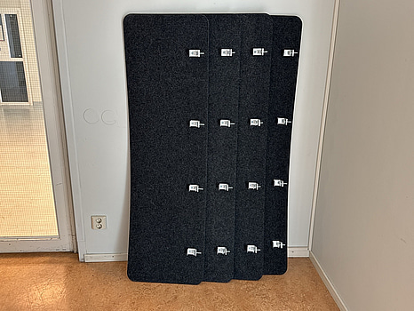 4 st. Skrivbordsskärmar med fästen