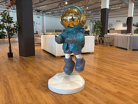 Astronaut, guld/ blå