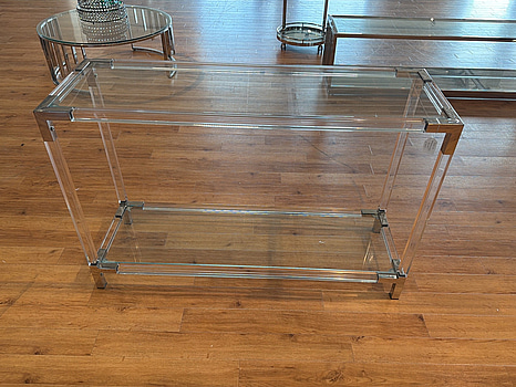 Sidobord med glasskivor, 120 cm