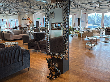 Spegel, 80x160 cm, samt leopard