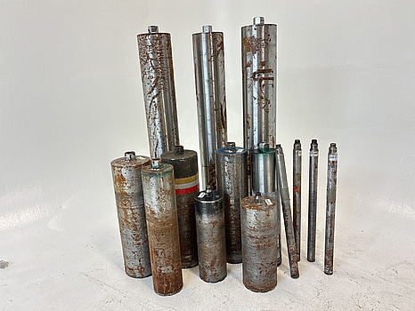 Parti med diamantborrkronor