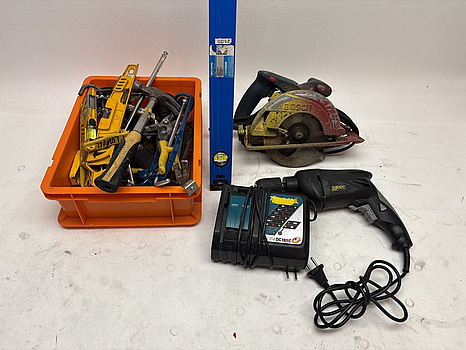 Parti med diverse verktyg