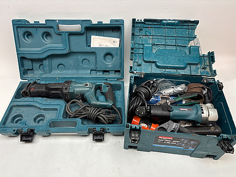 Parti med diverse verktyg Makita