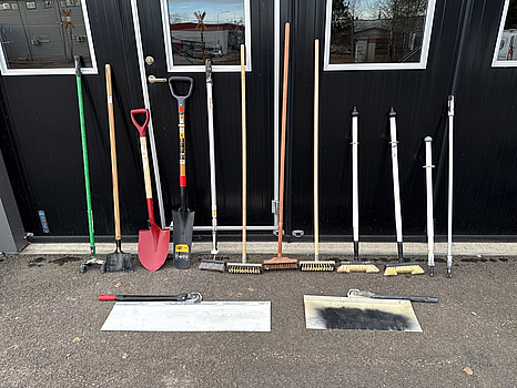 Spadar, borstar, skaft m.m.