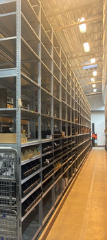 Lagerhyllsystem SSI Schaefer 60 x 130 cm. höjd 297 cm. 9 sektioner.