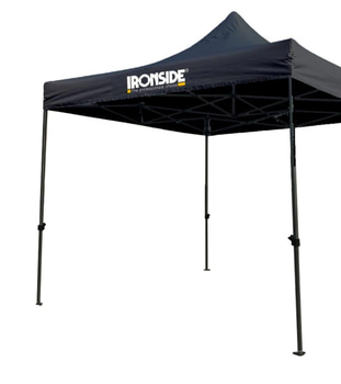 TÄLT IRONSIDE STÅL\/PVC SVART, L=2,9 M BR=2,9 M H=2,4M