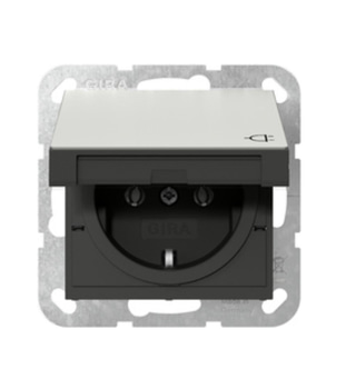 10 ST. ELUTTAG JORDAT MED TÄCKLOCK GIRA, E22, PETSKYDD, ROSTFRITT