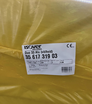31,5 kvm Isover duo 33 Alu - vit (11 pall)