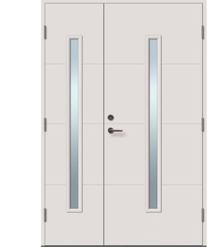 PARDÖRR SOLID ELEMENTS VÄXJÖ 14X21 VIT PARDÖRR HÖGER