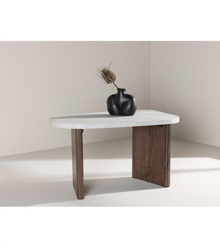 SIDOBORD VENTURE HOME GRÖNVIK OVAL 70X45CM LJUSGRÅ