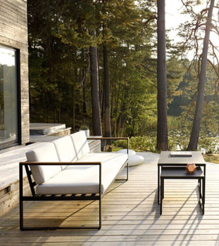 SOFFA OCH 2 ST. SOFFBORD SENSUM, HASSELUDDEN, TEAK SVART