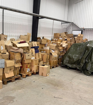 Stort parti diverse glas/ kristall och porslin, bl.a. Dyatkovo Crystal