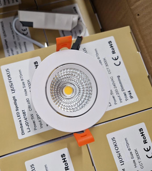 Led spotlight för infällnad, 50 st, 3000k