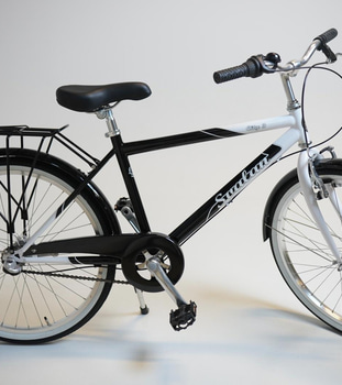 Cykel Svalan, City3, hjul 24 tum, ram 14 tum, vit/svart
