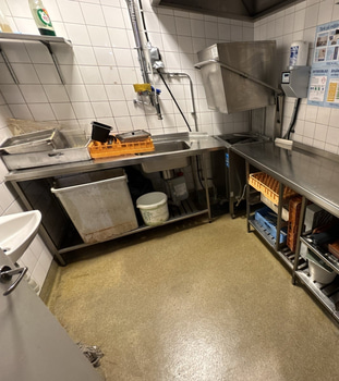 Diskmaskin inkl. 2 st. diskbänkar rostfri