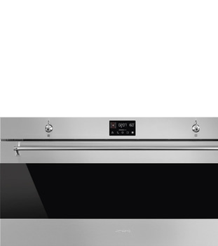 Termoventilerad ugn Smeg Kompaktugn 90 cm, Rostfritt stål, Classic SFR9302TX