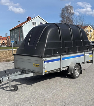 Obromsad släpvagn med kåpa Tiki CS350 | 750 kg | 2021