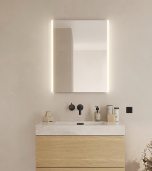 Spegel med belysning Loevschall, Lago 600x750 mm.