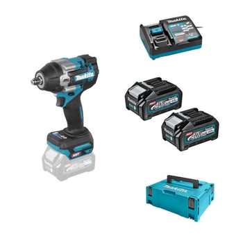 Mutterdragare Makita, TW007GM201 inkl. 2 st. batterier, snabbladdare och förvaringsväska.
