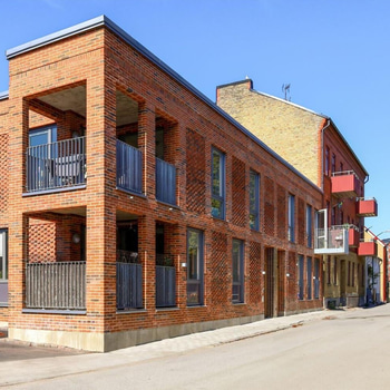 130 kvm massivt fasadtegel, Wienerberger - Packhustegl + 25 kvm Wienerberger Onyx