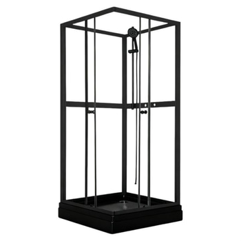 DUSCHKABIN SUNWIND JASMINE 90X90X195 CM SVART