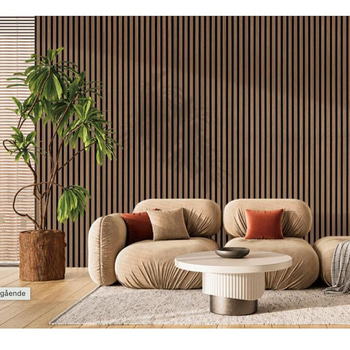 7 ST. AKUSTIKPANELER BAUHAUS, VALNÖT, 2400X520X18 MM