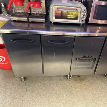 Köksbänk med kylförvaring, rostfri