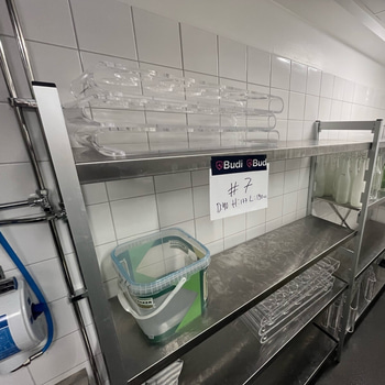 2 st. Rostfria hyllställ