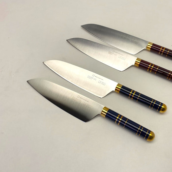 4 st. Kockkniv Bon Centuri Chefs Knife, 20 cm - 2 st. Marine blue och 2 st. Bordeaux red