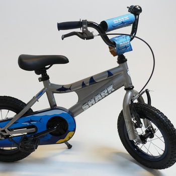 Cykel Shark, BMX, hjul 12 tum, ram 6 tum, silver