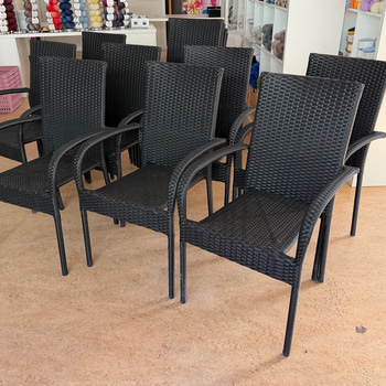 12 st stolar för utomhusbruk