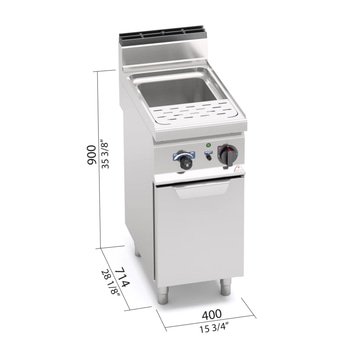 Pastakokare Berto's, rostfritt stål, el, 1-fas