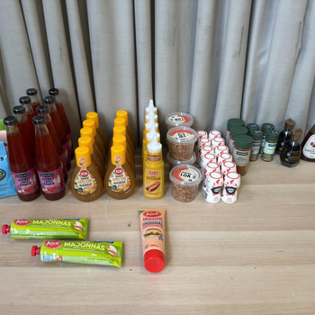 Marmelad, kryddor, majonnäs m.m