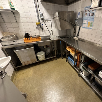 Diskmaskin inkl. 2 st. diskbänkar rostfri