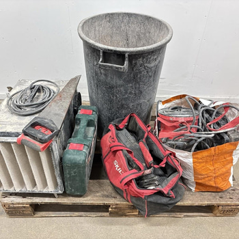 Parti med arbetsredskap inkl. luftrenare Dustcontrol Aircube 500