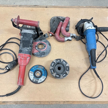 2 st. Betongslipmaskiner inkl. tillbehör