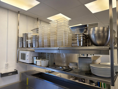 Parti med kantiner och köksutrustning