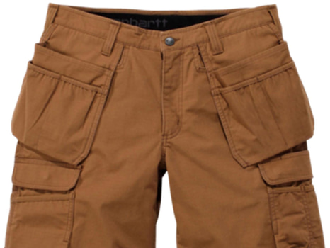 HANTVERKSSHORTS CARHARTT, MULTIPOCKET RUGGED FLEX, BROWN STL. W38