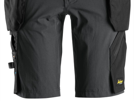 ARBETSSHORTS SNICKERS 6108 GRÅ/SVART, LW HF, STL. 64