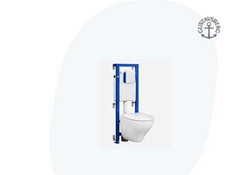WC-FIXTUR GUSTAVSBERG VIT, SOFT CLOSE