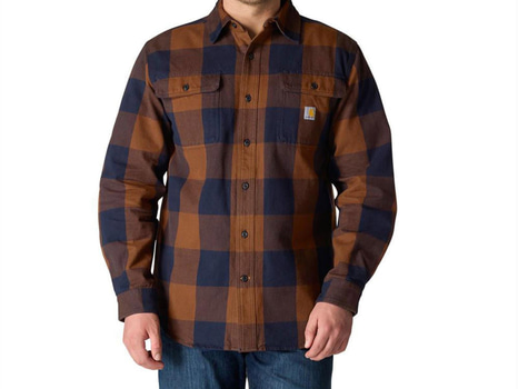 LÅNGÄRMAD FLANELLSKJORTA CARHARTT, LONG SLEEVE LOOSE FIT FLANNEL PLAID SHIRT, STL. 2XL