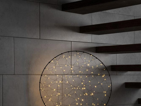 2 ST. DEKORATIONSLAMPOR KONSTSMIDE  RUND AMBER LED