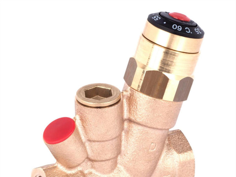 2 ST. TERMOSTATISK REGLERVENTIL DANFOSS, MTCV PURE DN20 BASIC, CIRKULATIONSVENT 35-60°BBC
