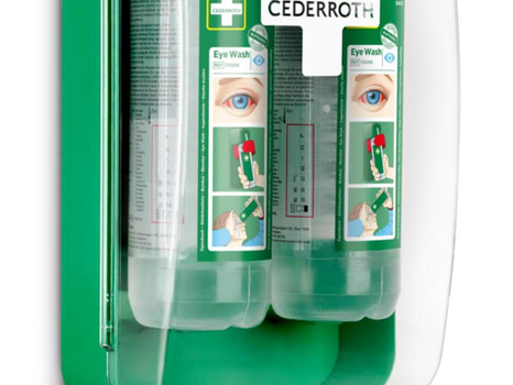 2 ST. ÖGONDUSCHSKÅP CEDERROTH, MED 2X500ML ÖGONDUSCH
