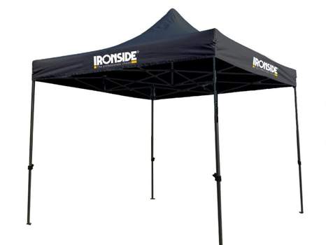 TÄLT IRONSIDE STÅL\/PVC SVART, L=2,9 M BR=2,9 M H=2,4M