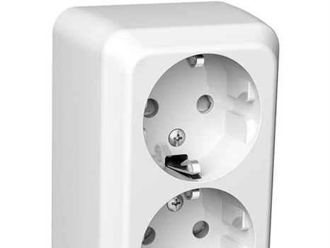VÄGGUTTAG UTANPÅLIGGANDE SCHNEIDER ELECTRIC EXXACT WDE002972, JORDAT, 2-VÄGS 5ST