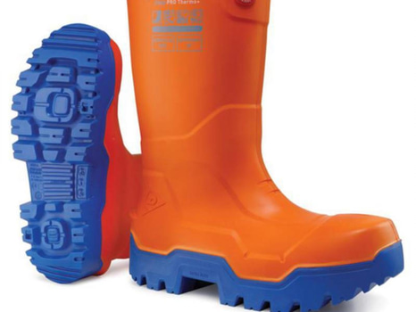 SKYDDSGUMMISTÖVLAR DUNLOP FIELDPRO THERMO+ S5, ORANGE STL.37