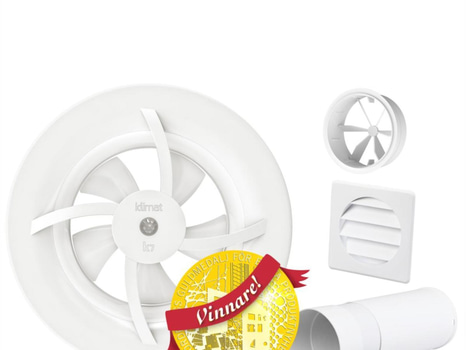 BADRUMSFLÄKT KLIMAT K7 PAKET, FLÄKT+RÖR+GALLER+STOS+SKYDD