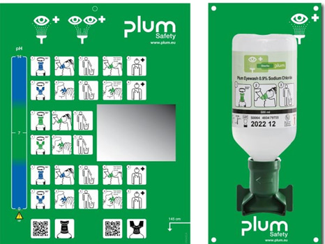 2 ST. ÖGONDUSCHSTATION PLUM | PLASTLÅDA | 1 DUSCH
