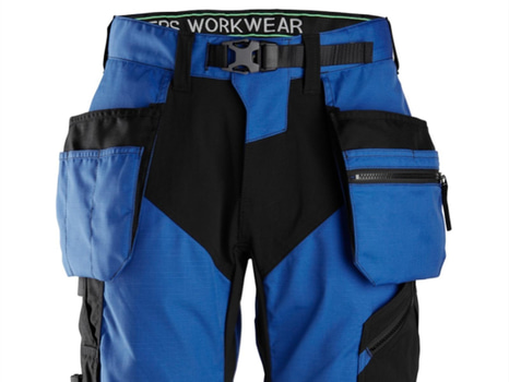 SHORTS SNICKERS WORKWEAR, 6904 FLEXIWORK, KLARBLÅ/SVART, STL. 52